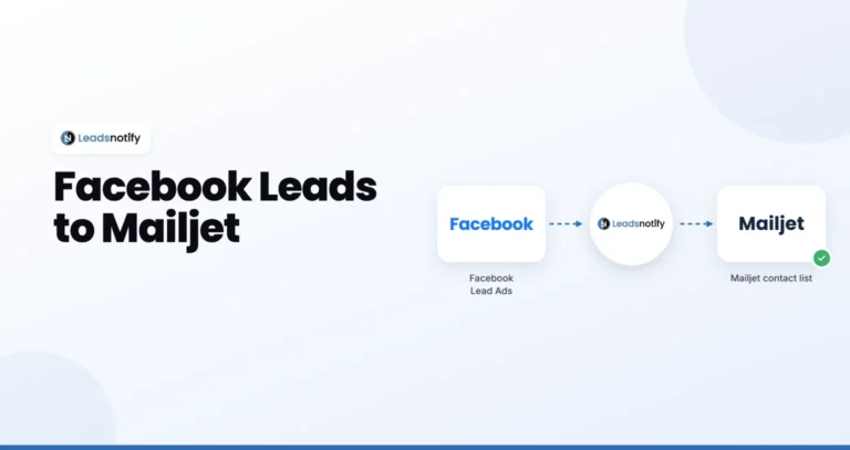 Facebook Lead Ads to Mailjet integration with LeadsNotify