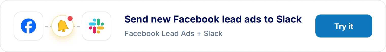 Send new Facebook lead ads to Slack with LeadsNotify