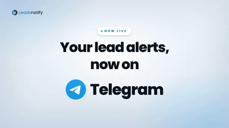 Your lead alerts, now on Telegram