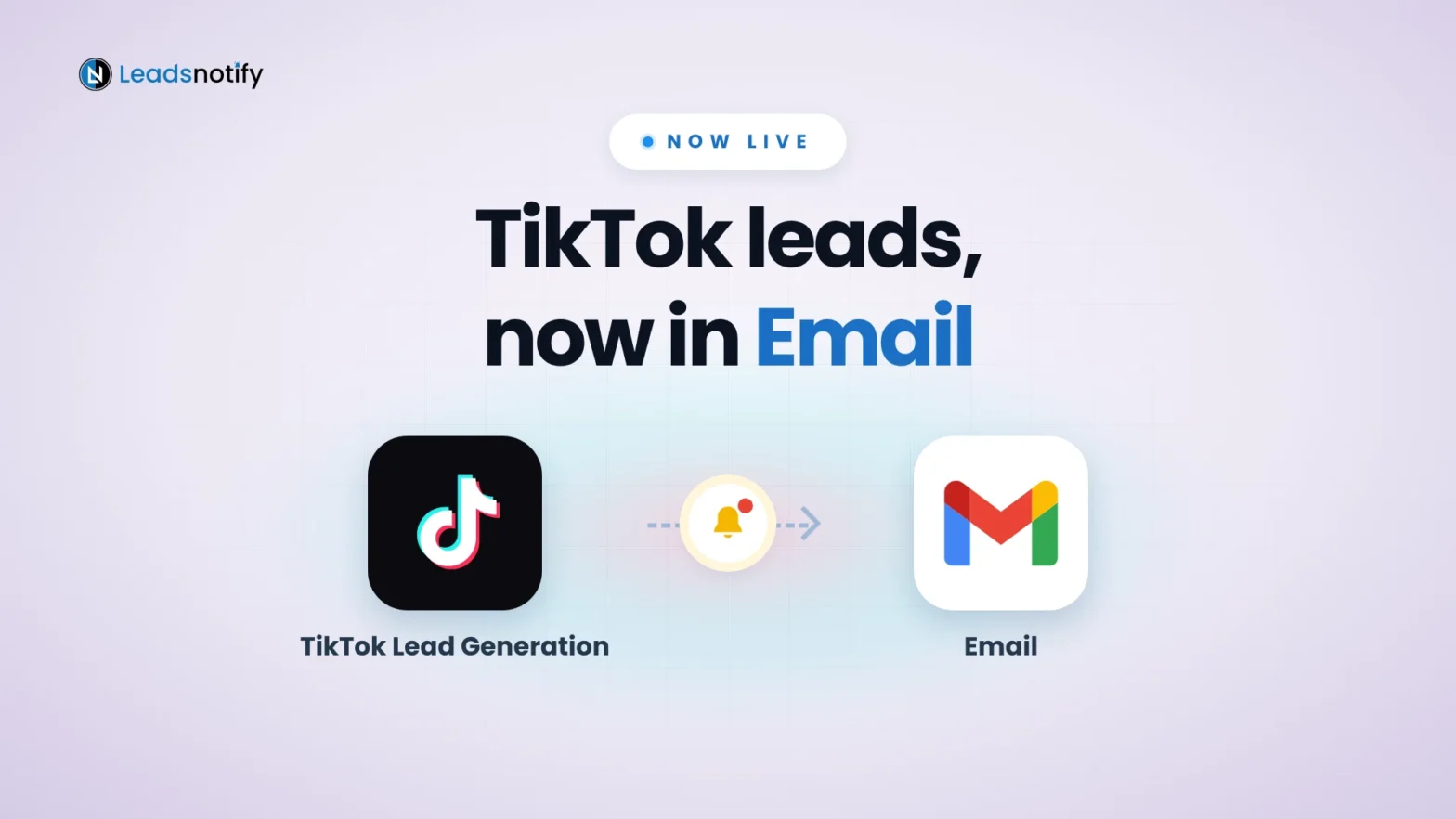 TikTok Lead Generation leads flowing to Email with LeadsNotify